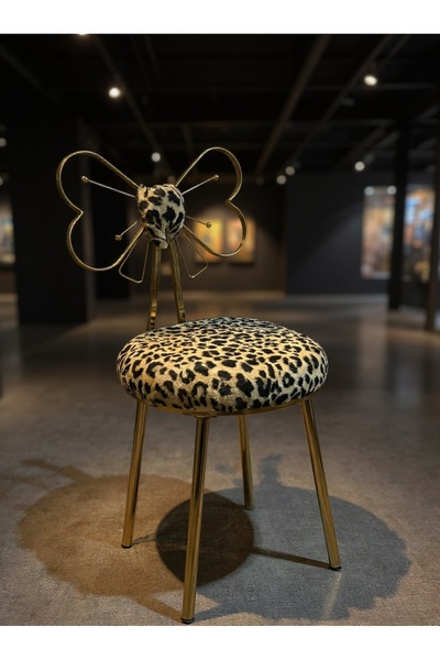 FERROVIA KELEBEK SANDALYA LAK KAPLAMA GOLD PELUŞ SANDALYE TASARIM SANDALYESİ