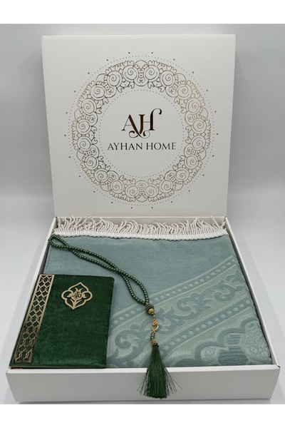 AYHANHOME Set de 3 bucăți de covoraș de rugăciune cu franjuri, țesute cu țesut special