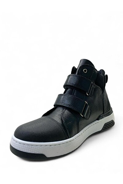 Tuğba Ortopedi 585 Orthopedic 100% Genuine Leather Young Black Banded Boots