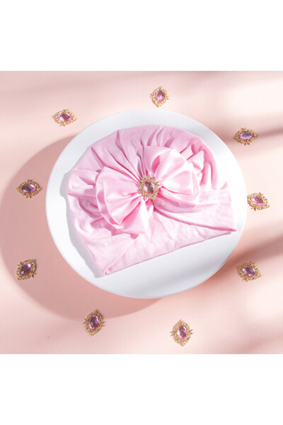 Superbaby Turban hat with satin bow applique - Queen