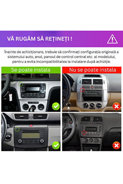 MaxTech Navigatie Volkswagen/Skoda/Seat dedicata cu USB si Type-c Frontal, 4GB Ram 64GB Memorie, Carplay