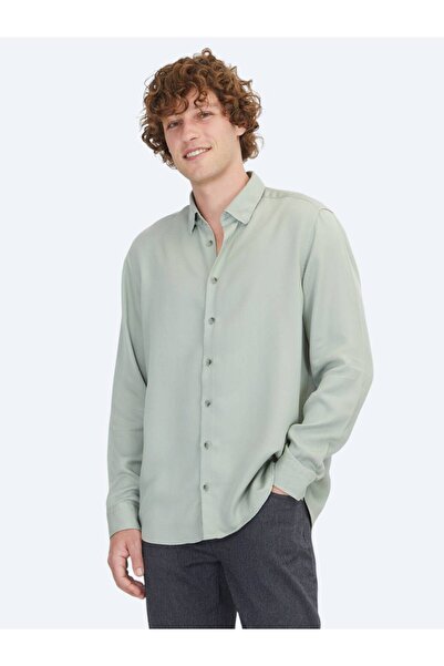 Kip Mint Regular Fit Dokuma Casual Gömlek