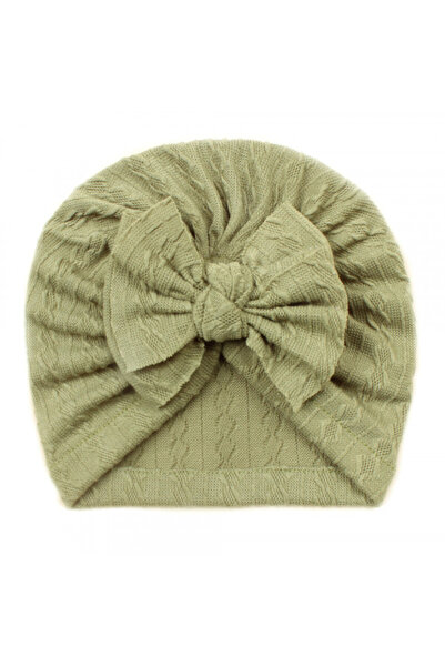 Bebelul Turban hat with fabric pattern and applied bow