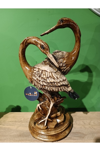 Store Mercan Mobilya İKİLİ BÜYÜK KUĞU POLYESTER AKSESUAR BİBLO HEDİYELİK EŞYA...