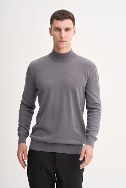 Cazador Slim Fit Cotton Fabric Basic Half Fisherman Sweater-36030