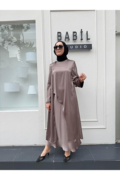 QOOQ STORE 26FW201 Parçalı Kadın Takım Vizon