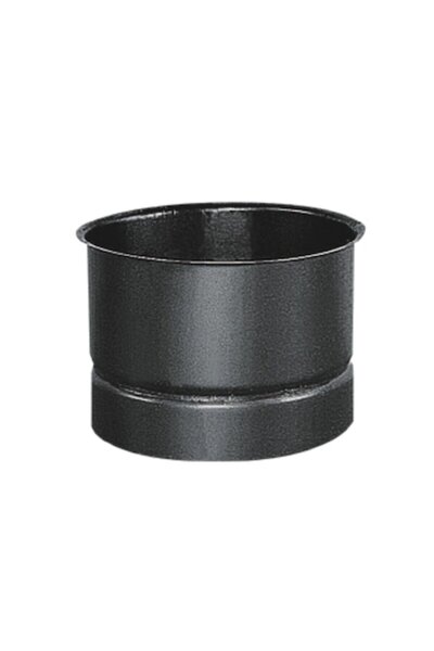 OEM Insertie perete evacuare fum, otel, negru, 200 mm