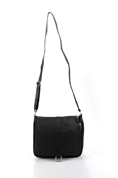 Bambi Siyah Hakiki Deri Kadın Postacı Çanta C06655027503