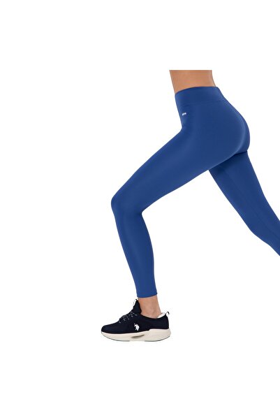 U.S. Polo Assn. Women's Navy Blue High Waist Sports Leggings