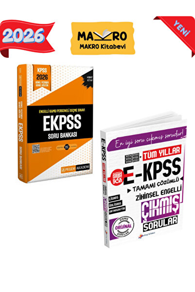Makro Kitabevi Yayınları Pegem 2026 EKPSS Soru Bankası+Dizgi Kitap Zihinsel E...