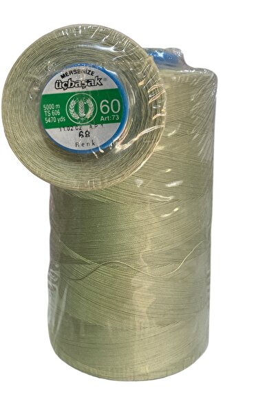 BİGÜMEX خيط خياطة ثلاثي الرأس 60NO خيط قطني ممرسر 5000 متر قطعة واحدة