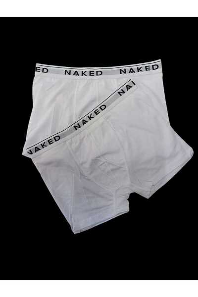 PATRON Men's Lycra Soft Fabric White Men's Boxer with Letter Pattern