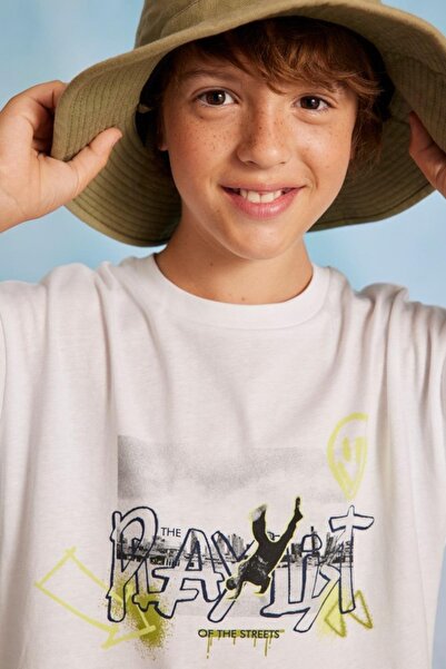 MAYORAL Boy's 8-18 Years Old Patterned Double Shorts Set 6683 White-Green