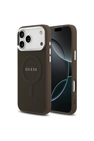 Guess iPhone 17 Pro Max Σκληρή Θήκη Κλασικό Λογότυπο MagSafe, Καφέ