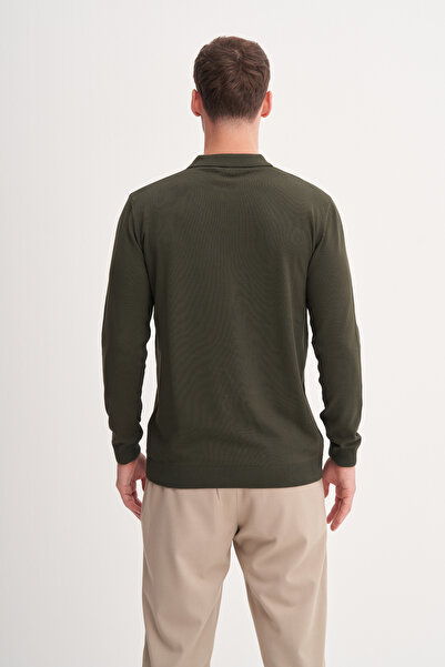 Cazador Slim Fit Viscose Fabric Basic Polo Neck Sweater-33015