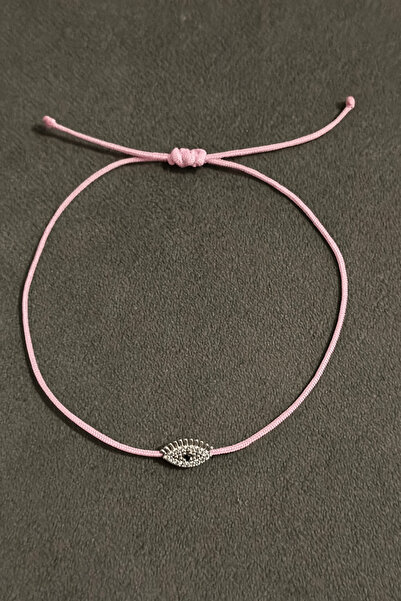 Femenino Zirkon Taşlı Minimal Göz Figürlü Ayarlanabilir Şans İp Bileklik