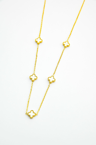 ER-NAZ ACCESSORIES Alhambra 5 Li Paslanmaz Çelik Kolye