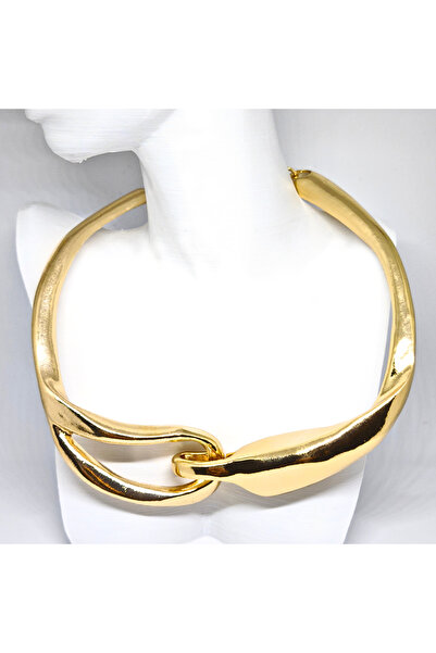 VELORA PRIVE AVANGART ÖZEL TASARIM KALIN GOLD KOLYE