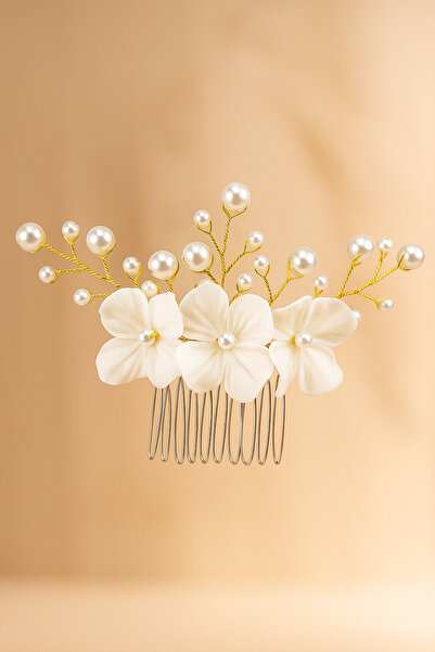 sibelle tasarım Νυφικό κούμπωμα με χρυσές λεπτομέρειες και πέρλες