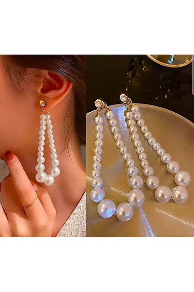 Shiklik Women's Elegant Earrings with Stones and Pearls