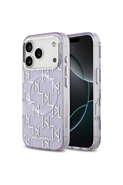 Karl Lagerfeld iPhone 17 Pro IML MagSafe KL Monogram Case, Purple