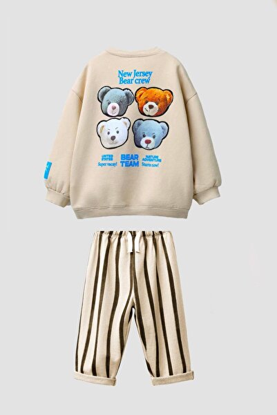 Monila Fiú nyomott mintás, 3 szálas pamut szövet alsó felső szett