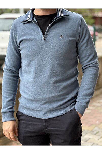 Leova Erkek Fermuarlı Yaka Triko Kazak