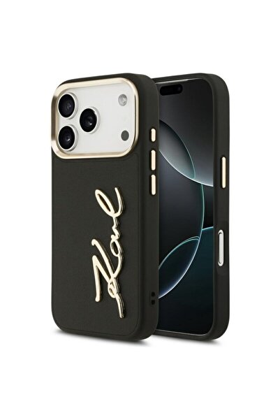 Karl Lagerfeld Husa iPhone 17 Pro Hardcase Script Logo, neagră