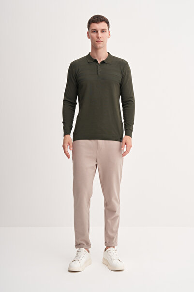 Cazador Slim Fit Viscose Blended Basic Polo Neck Sweater-33070