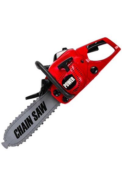 ANTBRO Set de joacă Drujbă roșie cu sunete, dimensiune mare, detalii realiste, plastic 32x11x8 cm