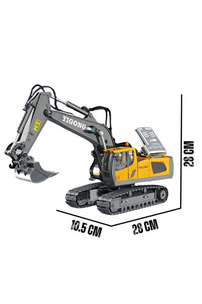 giffy oyuncak Uzaktan Kumandalı 680° Rotasyon Ekskavatör Premium Model Metal Alaşım Hareketli Kepçe