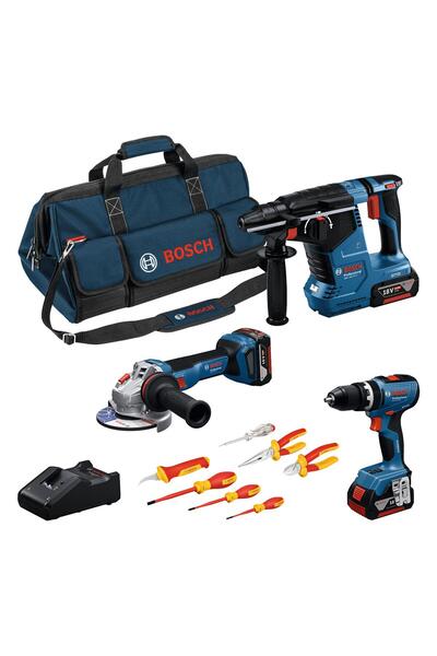 Bosch GSB 18V-65 + GWS 18V-11 + GBH 18V-24 C 3x5.0Ah