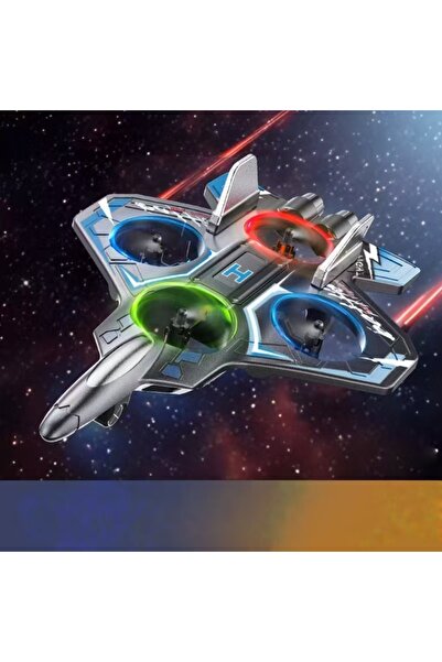 Buldug RC Savaş Uçağı Drone – LED Işıklı, Akrobatik Quadrocopter (Yeşil / Mavi / Turuncu)