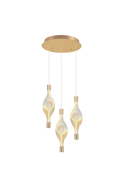 Luna Lighting 3439-3A-03 Hare 3'lü Sarkıt SARI