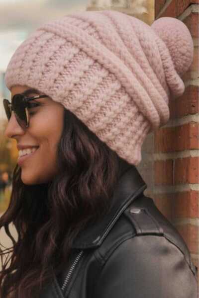 Trenderrs Women's Winter Pompom Thick Knitted Beanie