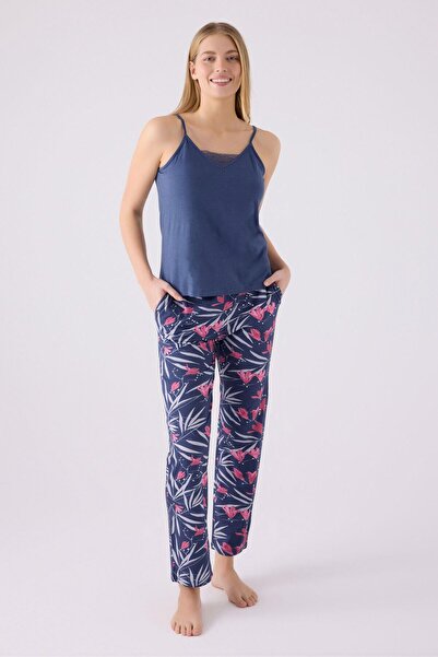 Pierre Cardin Women's Purple Dressing Gown Long Sleeve Rope Strap V-Neck 3-Piece Pajama Set