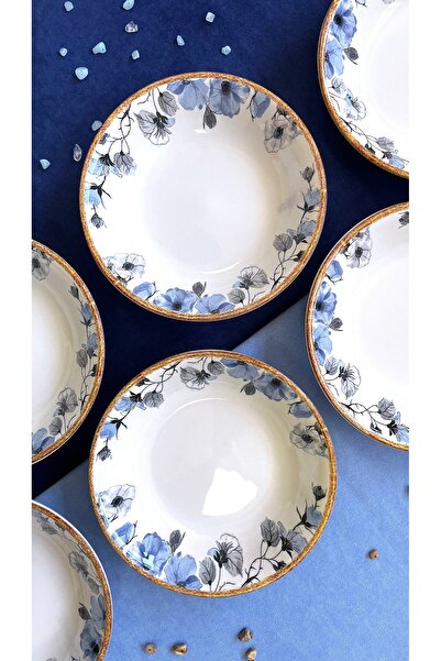 ers erbaşlar MEZOLİT COBALT 6 PARÇA MİNİ YEMEK TABAK SETİ