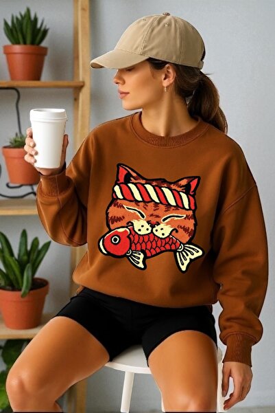 ArtYus Îmbrăcăminte unisex cu mânecă lungă pentru pescuit pisică Transfer cu ...