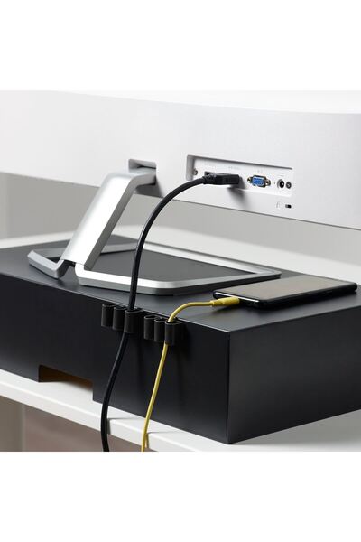 IKEA KALKSTUFF Cable Holder, Set of 3, Dark Grey