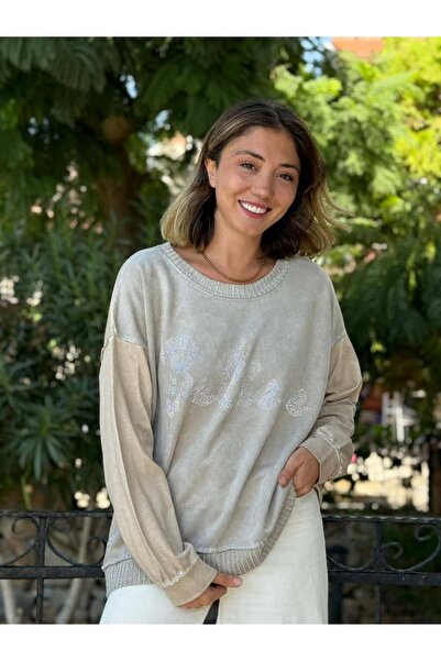 Punta Otantik Nc58939 Italian Believe Stone Sweatshirt Cream