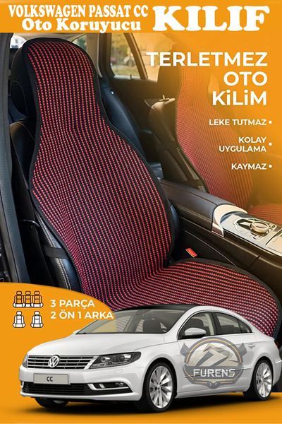 STS Oto Aksesuar غطاء مقعد سيارة فولكس فاجن باسات سي سي متوافق مع سلسلة كريست...