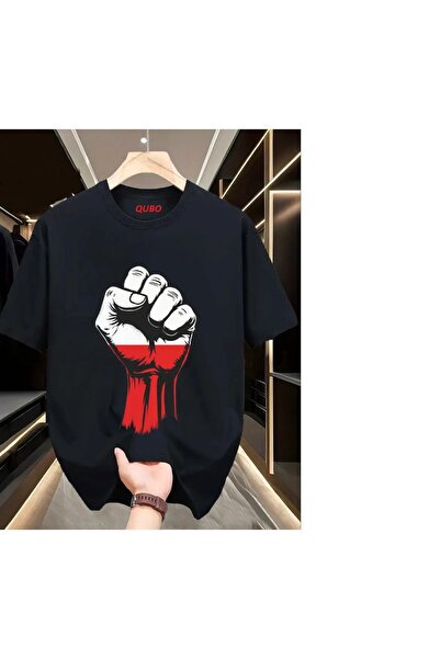 qubo sportswear & company Κοντομάνικο βαμβακερό μπλουζάκι oversize με στρογγυ...