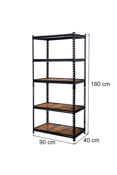 Other Mega-M Pro Loft storage rack H-180 cm L-90 cm D-40 cm 5 shelves made of 6.2 mm MDF wood veneer
