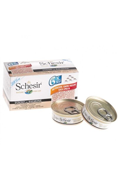 Schesir Cat Food (6 packs) Tuna with Salmon Jelly 6x50g