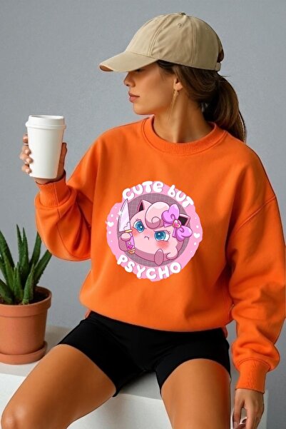 ArtYus سويت شيرت برقبة دائرية وأكمام طويلة للجنسين من Psycho Jiggle Puff مطبو...