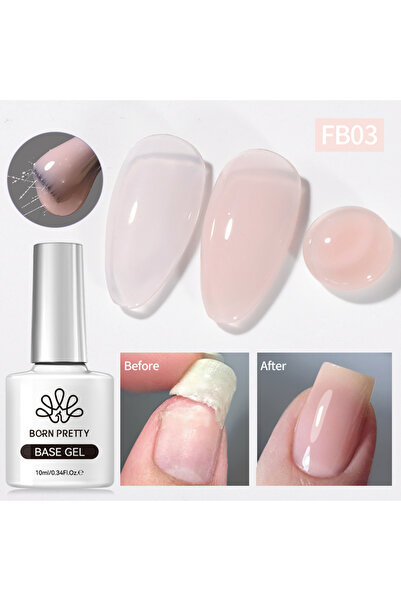 Born Pretty Fiber Rubber Base Gel/Fiber Parçacıklı Rubber Baz Kat(FB03)-10ml