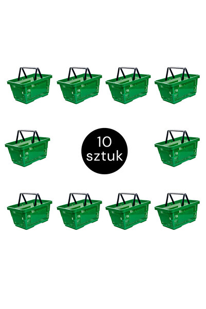 Other Coș de cumpărături Î-22 cm L-30 cm G-43 cm verde (set de 10) N