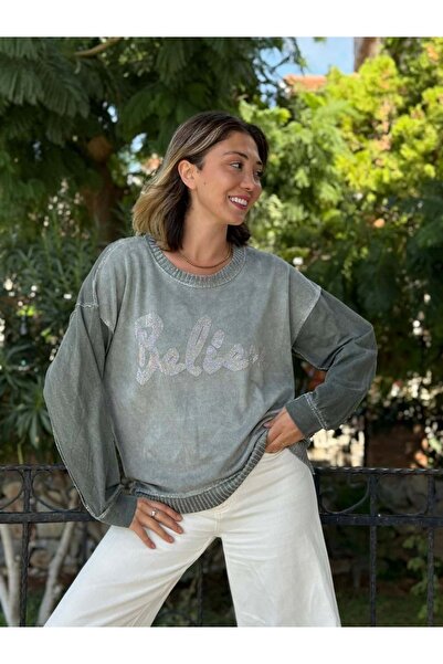 Punta Otantik Nc58939 Italian Believe Stone Sweatshirt Khaki