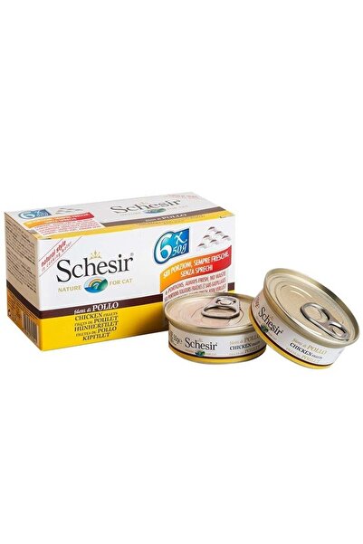 Schesir Cat Food (6 Pack) Cooked Chicken Flavor 6 × 50g