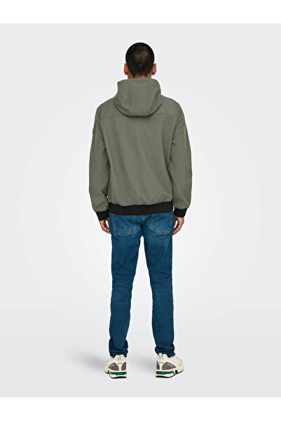 Only & Sons Onsbowıe Softshell бомбър яке с отворена предна част Noos Green мъжко палто 22029276